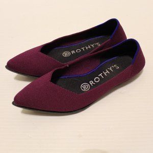 Rothy's Orchid The Point Flats Size 6 Shoes DAMAGE